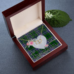 Gift To My Beautiful Girlfriend Valentine Necklace For Soulmate Anniversary Clan Wishart Hunting Tartan Everlasting Love Necklace,valentine necklace, necklace girlfriend, necklace for wife, cute necklaces for girlfriend, jewelry for girlfriend, to my soulmate necklace, to my future wife necklace,