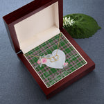 Gift To My Beautiful Girlfriend Valentine Necklace For Soulmate Anniversary Clan Gray Tartan Everlasting Love Necklace