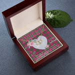 Gift To My Beautiful Girlfriend Valentine Necklace For Soulmate Anniversary Clan Crawford Modern Tartan Everlasting Love Necklace,valentine necklace, necklace girlfriend, necklace for wife, cute necklaces for girlfriend, jewelry for girlfriend, to my soulmate necklace, to my future wife necklace,