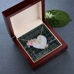 Scotstee Shop - To My Beautiful Girlfriend Valentine Necklace Clan Gunn Modern Tartan Gift for Girlfriend Everlasting Love Necklace