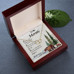 Mom Necklace, To My Mom I Love You To The Moon and Back Necklace, Gift For Mom Birthday Necklace