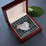 Scotstee Shop - To My Beautiful Girlfriend Valentine Necklace Clan Davidson of Tulloch Dress Tartan Gift for Girlfriend Everlasting Love Necklace