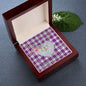 Scotstee Shop - To My Beautiful Girlfriend Valentine Necklace Clan Dunlop Dress Tartan Gift for Girlfriend Everlasting Love Necklace