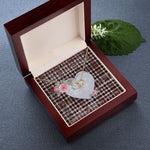 Scotstee Shop - To My Beautiful Girlfriend Valentine Necklace Clan Borthwick Ancient Tartan Gift for Girlfriend Everlasting Love Necklace