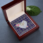 Scotstee Shop - To My Beautiful Girlfriend Valentine Necklace Clan Kinnaird Tartan Gift for Girlfriend Everlasting Love Necklace