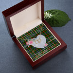 Scotstee Shop - To My Beautiful Girlfriend Valentine Necklace Clan Bisset Tartan Gift for Girlfriend Everlasting Love Necklace