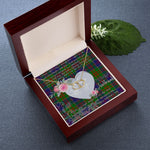 Gift To My Beautiful Girlfriend Valentine Necklace For Soulmate Anniversary Clan Stewart of Appin Hunting Tartan Everlasting Love Necklace,valentine necklace, necklace girlfriend, necklace for wife, cute necklaces for girlfriend, jewelry for girlfriend, to my soulmate necklace, to my future wife necklace,