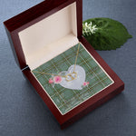 Scotstee Shop - To My Beautiful Girlfriend Valentine Necklace Clan Kelly Tartan Gift for Girlfriend Everlasting Love Necklace