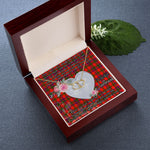 Scotstee Shop - To My Beautiful Girlfriend Valentine Necklace Clan Bain Tartan Gift for Girlfriend Everlasting Love Necklace