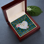 Scotstee Shop - To My Beautiful Girlfriend Valentine Necklace Clan Grant Hunting Tartan Gift for Girlfriend Everlasting Love Necklace