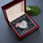 Scotstee Shop - To My Beautiful Girlfriend Valentine Necklace Clan Armstrong Modern Tartan Gift for Girlfriend Everlasting Love Necklace