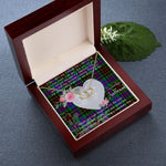 Scotstee Shop - To My Beautiful Girlfriend Valentine Necklace Clan Brodie Hunting Tartan Gift for Girlfriend Everlasting Love Necklace