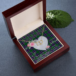 Gift To My Beautiful Girlfriend Valentine Necklace For Soulmate Anniversary Clan Hunter of Peeblesshire Tartan Everlasting Love Necklace,valentine necklace, necklace girlfriend, necklace for wife, cute necklaces for girlfriend, jewelry for girlfriend, to my soulmate necklace, to my future wife necklace,