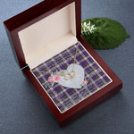 Gift To My Beautiful Girlfriend Valentine Necklace For Soulmate Anniversary Clan MacDonald Dress Modern Tartan Everlasting Love Necklace,valentine necklace, necklace girlfriend, necklace for wife, cute necklaces for girlfriend, jewelry for girlfriend, to my soulmate necklace, to my future wife necklace,