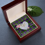 Scotstee Shop - To My Beautiful Girlfriend Valentine Necklace Clan Ayrshire Tartan Gift for Girlfriend Everlasting Love Necklace