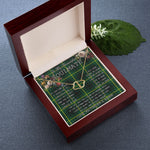 To My Beautiful Soulmate Necklace In Your Eyes I Have Found My Home Clan MacArthur Modern Tartan Forever Love Necklace Tartan Gift for Girlfriend Everlasting Love Necklace