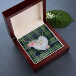 Scotstee Shop - To My Beautiful Girlfriend Valentine Necklace Clan Blyth Tweeside Tartan Gift for Girlfriend Everlasting Love Necklace
