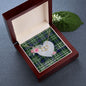 Scotstee Shop - To My Beautiful Girlfriend Valentine Necklace Clan Blyth Tweeside Tartan Gift for Girlfriend Everlasting Love Necklace
