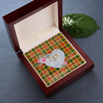 Scotstee Shop - To My Beautiful Girlfriend Valentine Necklace Clan Baxter Tartan Gift for Girlfriend Everlasting Love Necklace