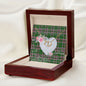 Gift To My Beautiful Girlfriend Valentine Necklace For Soulmate Anniversary Clan Gray Tartan Everlasting Love Necklace