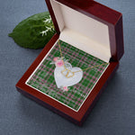Gift To My Beautiful Girlfriend Valentine Necklace For Soulmate Anniversary Clan Gray Tartan Everlasting Love Necklace