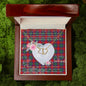 Gift To My Beautiful Girlfriend Valentine Necklace For Soulmate Anniversary Clan Fraser of Altyre Tartan Everlasting Love Necklace