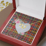 Scotstee Shop - To My Beautiful Girlfriend Valentine Necklace Clan Drummond Of Strathallan Tartan Gift for Girlfriend Everlasting Love Necklace