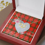 Scotstee Shop - To My Beautiful Girlfriend Valentine Necklace Clan Darroch Tartan Gift for Girlfriend Everlasting Love Necklace