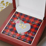 Scotstee Shop - To My Beautiful Girlfriend Valentine Necklace Clan Abernethy Tartan Gift for Girlfriend Everlasting Love Necklace