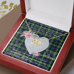 Scotstee Shop - To My Beautiful Girlfriend Valentine Necklace Clan Baillie Tartan Gift for Girlfriend Everlasting Love Necklace