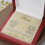 To My Loving Mom Necklace You Are Important To Me Gift For Her Mother's Day Mother's Day Necklace Mother's Day Everlasting Love Necklace