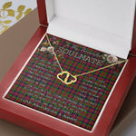 To My Beautiful Soulmate Necklace In Your Eyes I Have Found My Home Clan Graham Red Tartan Forever Love Necklace Tartan Gift for Girlfriend Everlasting Love Necklace