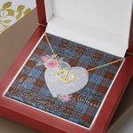 Scotstee Shop - To My Beautiful Girlfriend Valentine Necklace Clan Anderson Modern Tartan Gift for Girlfriend Everlasting Love Necklace