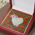 Gift To My Beautiful Girlfriend Valentine Necklace For Soulmate Anniversary Clan Leask Tartan Everlasting Love Necklace