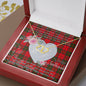 Scotstee Shop - To My Beautiful Girlfriend Valentine Necklace Clan Grant Modern Tartan Gift for Girlfriend Everlasting Love Necklace