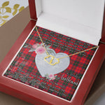 Scotstee Shop - To My Beautiful Girlfriend Valentine Necklace Clan Drummond Modern Tartan Gift for Girlfriend Everlasting Love Necklace