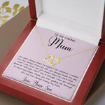 Gift For Mom From Son To My Caring Mum Necklace, Gift For Mother's Day Jewelry Mother's Day Everlasting Love Necklace