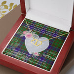 Scotstee Shop - To My Beautiful Girlfriend Valentine Necklace Clan Adam Hunting Tartan Gift for Girlfriend Everlasting Love Necklace
