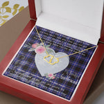 Scotstee Shop - To My Beautiful Girlfriend Valentine Necklace Clan Dunlop Tartan Gift for Girlfriend Everlasting Love Necklace