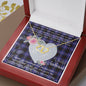 Scotstee Shop - To My Beautiful Girlfriend Valentine Necklace Clan Dunlop Tartan Gift for Girlfriend Everlasting Love Necklace
