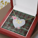Scotstee Shop - To My Beautiful Girlfriend Valentine Necklace Clan Buchan Ancient Tartan Gift for Girlfriend Everlasting Love Necklace