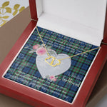 Scotstee Shop - To My Beautiful Girlfriend Valentine Necklace Clan Baird Ancient Tartan Gift for Girlfriend Everlasting Love Necklace
