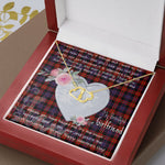 Scotstee Shop - To My Beautiful Girlfriend Valentine Necklace Clan Broun Tartan Gift for Girlfriend Everlasting Love Necklace