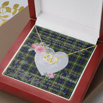 Scotstee Shop - To My Beautiful Girlfriend Valentine Necklace Clan Ferguson Modern Tartan Gift for Girlfriend Everlasting Love Necklace