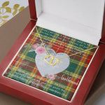 Scotstee Shop - To My Beautiful Girlfriend Valentine Necklace Clan Buchanan Old Set Tartan Gift for Girlfriend Everlasting Love Necklace