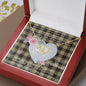 Scotstee Shop - To My Beautiful Girlfriend Valentine Necklace Clan Dunlop Hunting Tartan Gift for Girlfriend Everlasting Love Necklace