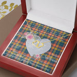 Scotstee Shop - To My Beautiful Girlfriend Valentine Necklace Clan Buchanan Ancient Tartan Gift for Girlfriend Everlasting Love Necklace