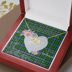Scotstee Shop - To My Beautiful Girlfriend Valentine Necklace Clan Forsyth Modern Tartan Gift for Girlfriend Everlasting Love Necklace