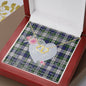 Scotstee Shop - To My Beautiful Girlfriend Valentine Necklace Clan Gordon Dress Modern Tartan Gift for Girlfriend Everlasting Love Necklace
