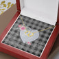 Scotstee Shop - To My Beautiful Girlfriend Valentine Necklace Clan Glendinning Tartan Gift for Girlfriend Everlasting Love Necklace